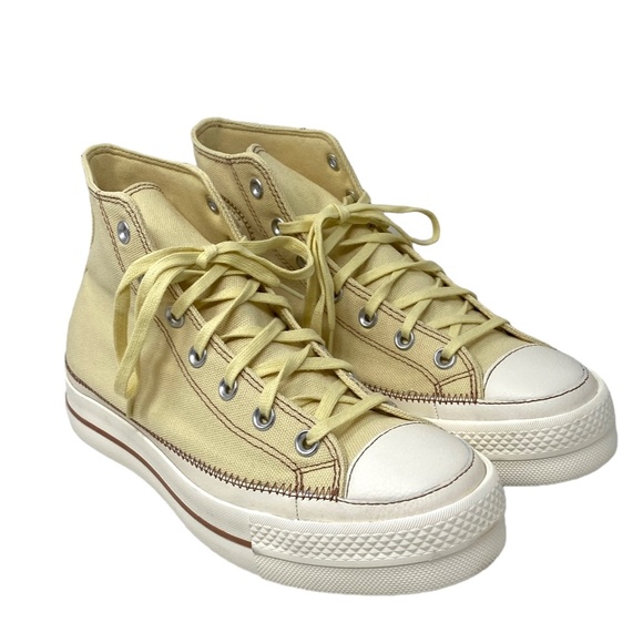 Converse Ctas Lift Hi Canvas Shoes Women Platform Sesame Skate Sneakers A04659C - Picture 4 of 10